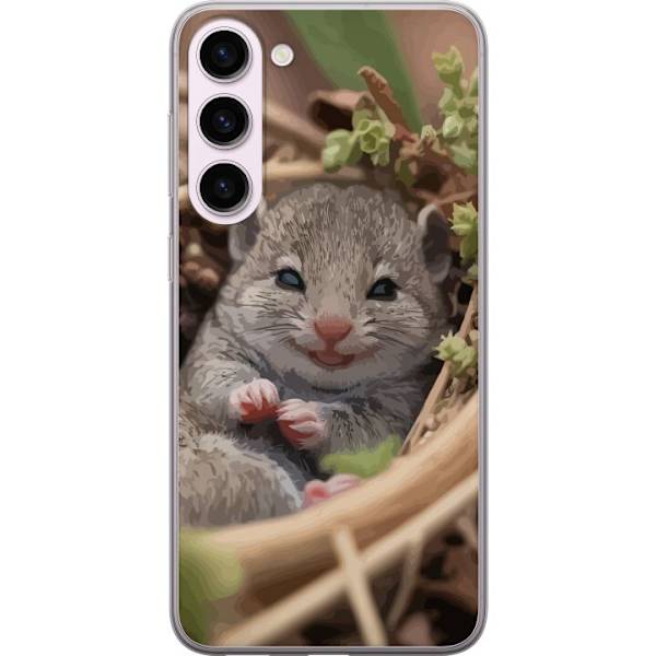 Samsung Galaxy S23+ Genomskinligt Skal Råtta Leende Djurmotiv Stadsmotiv Urban Grafisk Design Populärt Roligt Motiv Art Stil