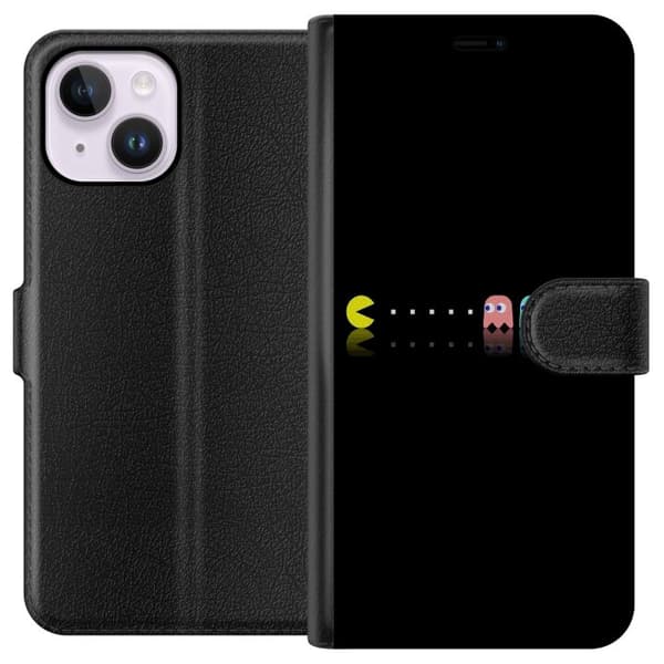 Kompatibelt Plånboksfodral till Apple iPhone 14 Plus Retro spelkaraktärer rad