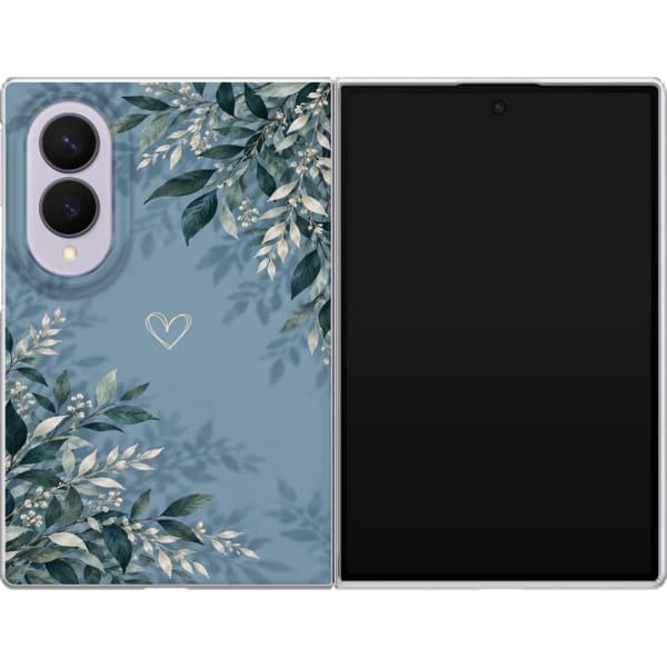 Kompatibel Mobilcover til Samsung Galaxy Z Fold8 Løvhjerte blå