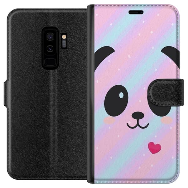 Kompatibelt Lommeboketui til Samsung Galaxy S9+ Regnbue Panda