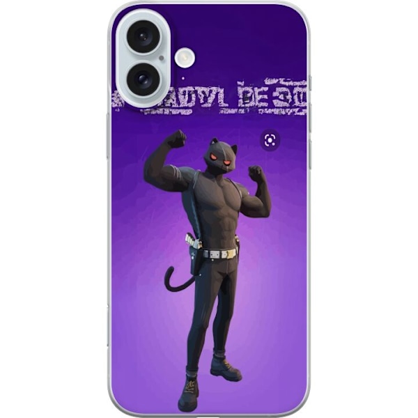 Apple iPhone 16 Plus Gjennomsiktig deksel Fortnite - Meowscles