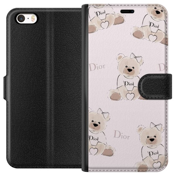 Apple iPhone 5s Tegnebogsetui Teddy Dior Vibes - luksuriøs bamse i modetil