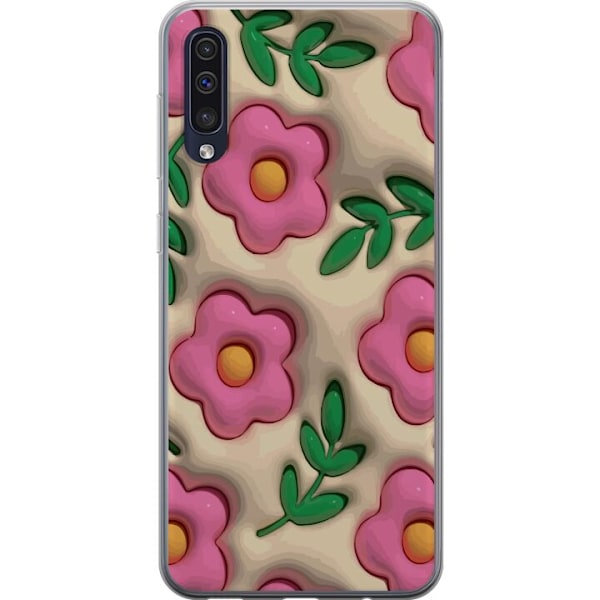 Samsung Galaxy A50 Gjennomsiktig deksel Boblende Blomster