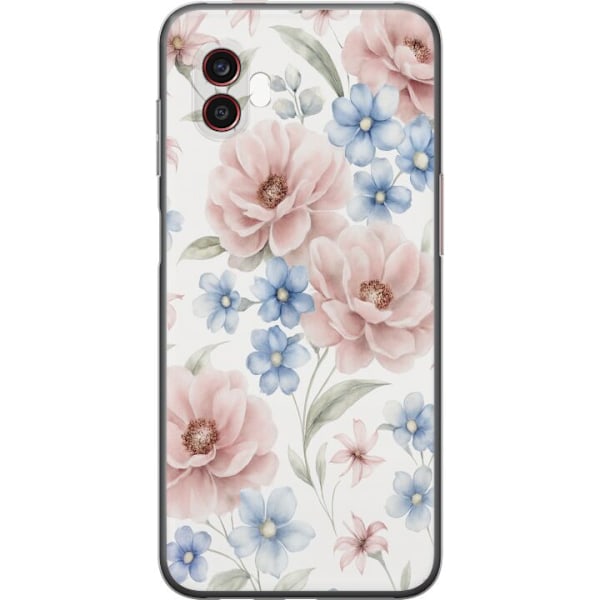 Samsung Galaxy Xcover6 Pro Gennemsigtig cover Romantiske bloms