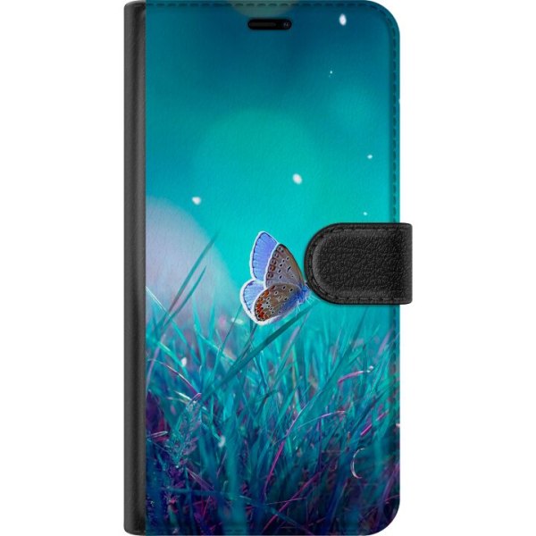 Samsung Galaxy A52s 5G Lommeboketui Blå sommerfugl