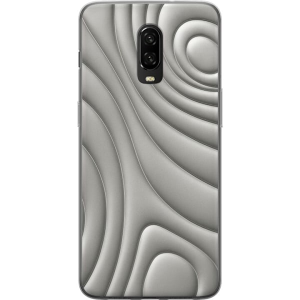 OnePlus 6T Läpinäkyvä kuori Hopea-aallot