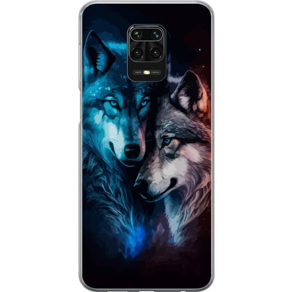 Kompatibelt Mobilskal till Xiaomi Redmi Note 9S Vargar i natten
