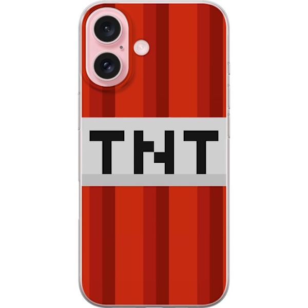 Apple iPhone 16 Gjennomsiktig deksel Minecraft TNT