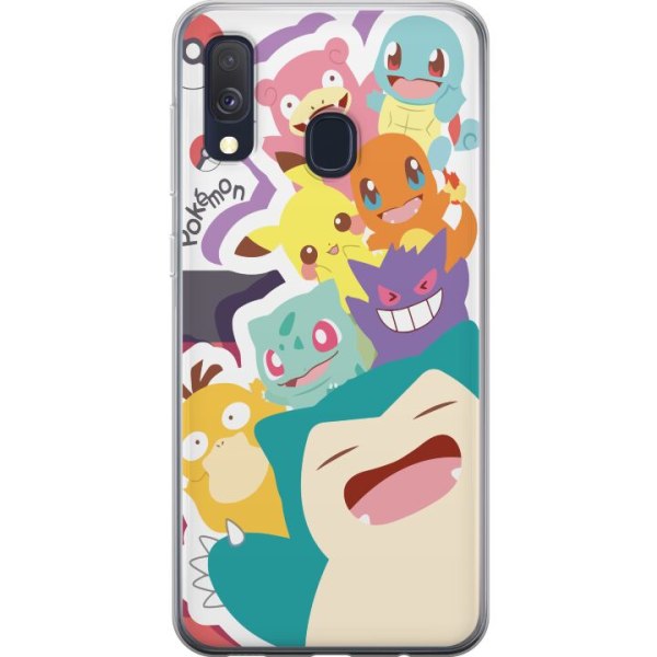 Samsung Galaxy A40 Gennemsigtig cover Pokemon