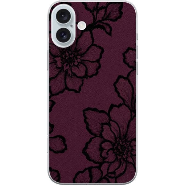 Kompatibel Mobilcover til Apple iPhone 16 Plus Brombærblomst lilla