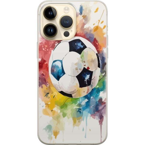 Apple iPhone 14 Pro Max Läpinäkyvä kuori Jalkapallo