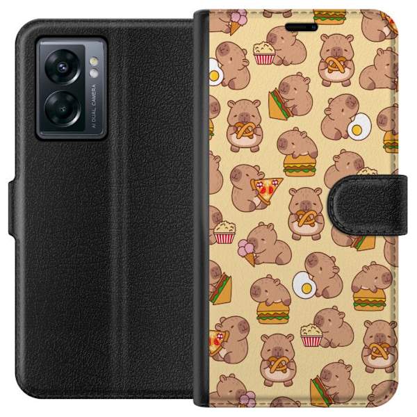 OnePlus Nord N300 Plånboksfodral Kawaii capybara mobilskal med flera söta figurer