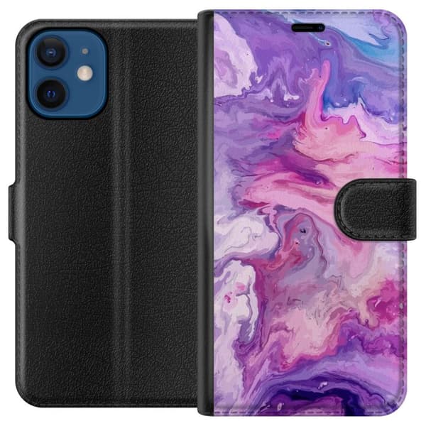 Kompatibelt Plånboksfodral till Apple iPhone 12 mini Marmor Lila