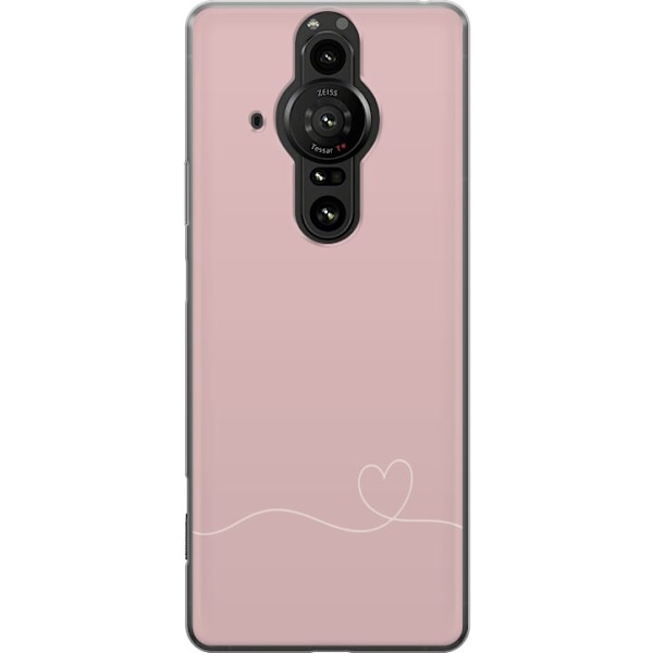 Sony Xperia Pro-I Genomskinligt Skal Rosa Hjärna Design