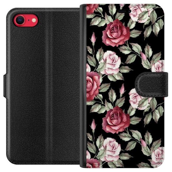 Apple iPhone SE (2022) Tegnebogsetui Blomster