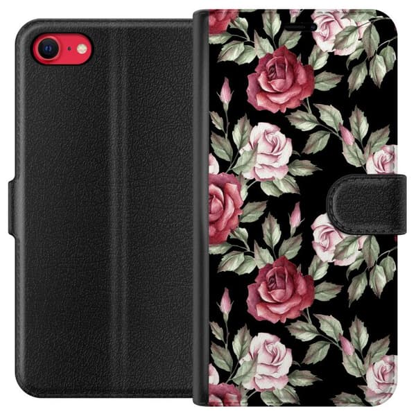 Kompatibelt Plånboksfodral till Apple iPhone SE (2022) Blommor