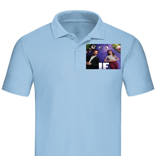 Poloshirt til Voksen | Elegant Poloshirt IF: Låtsaskompisar Lyseblå XX-Large