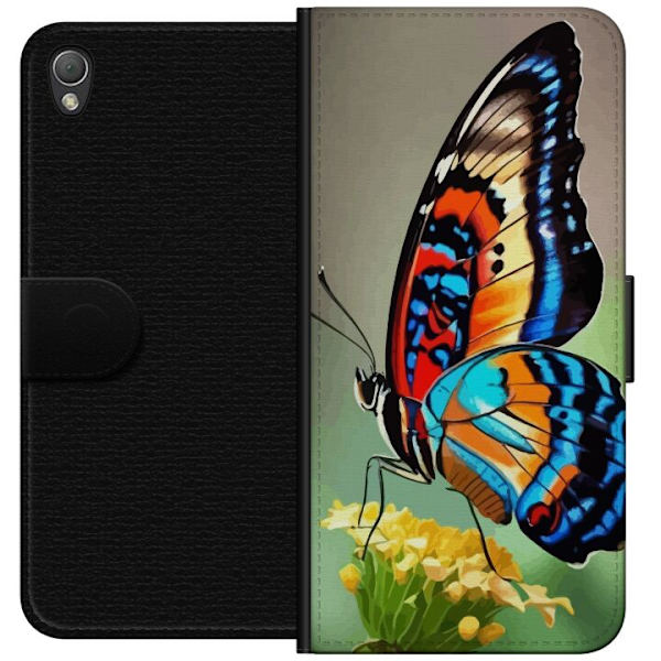 Sony Xperia Z3 Plånboksfodral Fjäril Natur Sommar Motiv Vingar Färgstark Design Populär Dekor Grafiskt Exotiskt Tema