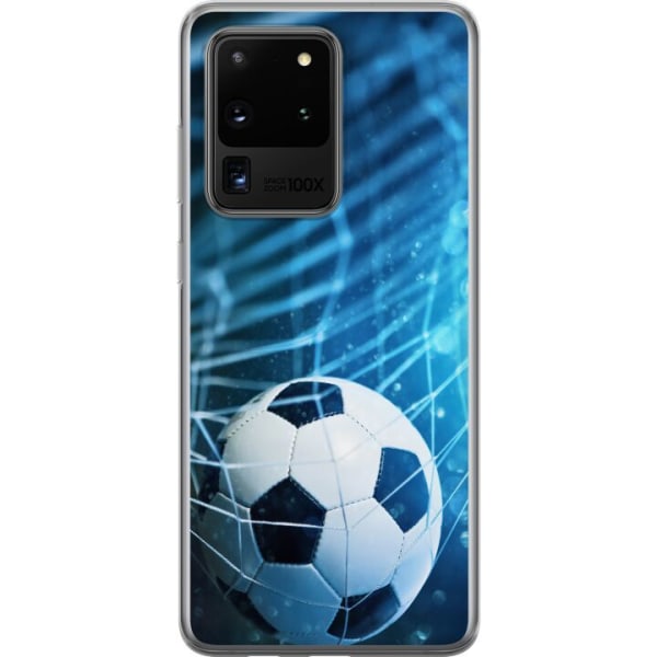 Samsung Galaxy S20 Ultra Läpinäkyvä kuori Jalkapallo