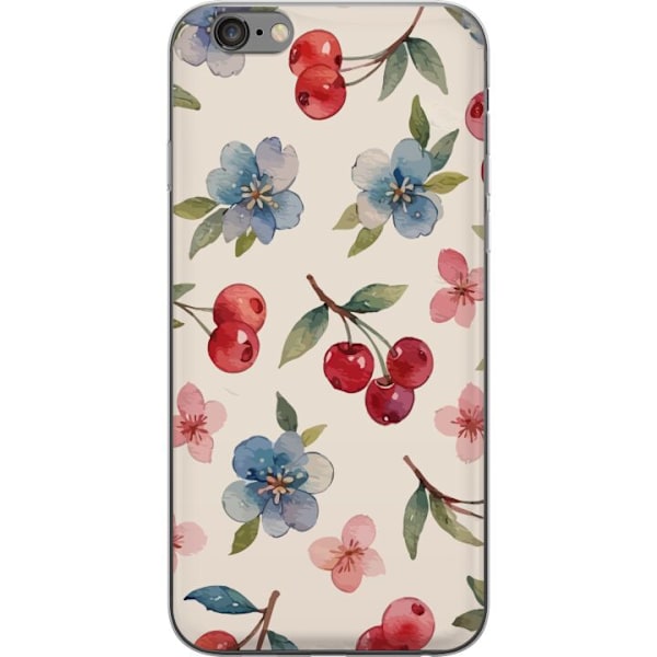 Apple iPhone 6s Plus Genomskinligt Skal Bär & Blommor – mö
