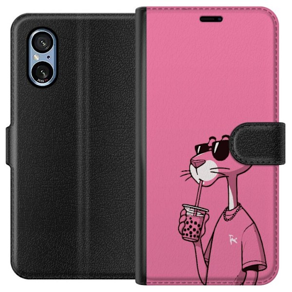 Sony Xperia 5 V Lompakkokotelo Pink Panteri Juoma