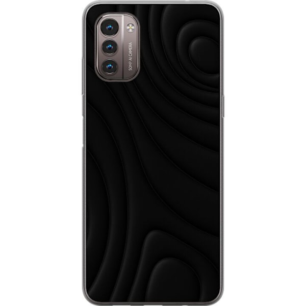 Nokia G21 Läpinäkyvä kuori Tummat Aallot