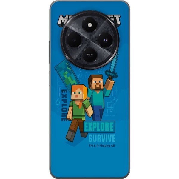 Xiaomi Redmi A4 Läpinäkyvä kuori Minecraft Luolastot