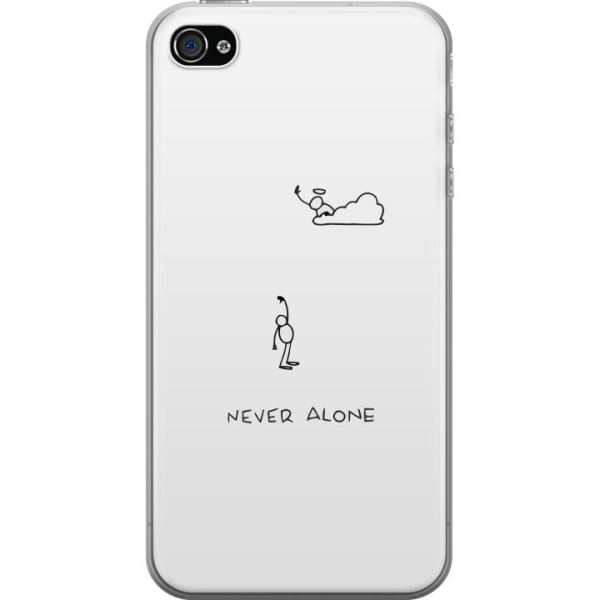 Apple iPhone 4 Gennemsigtig cover Aldrig Alene