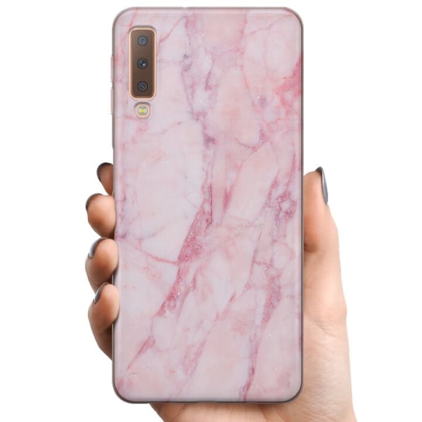Samsung Galaxy A7 (2018) TPU Mobilcover Marmor