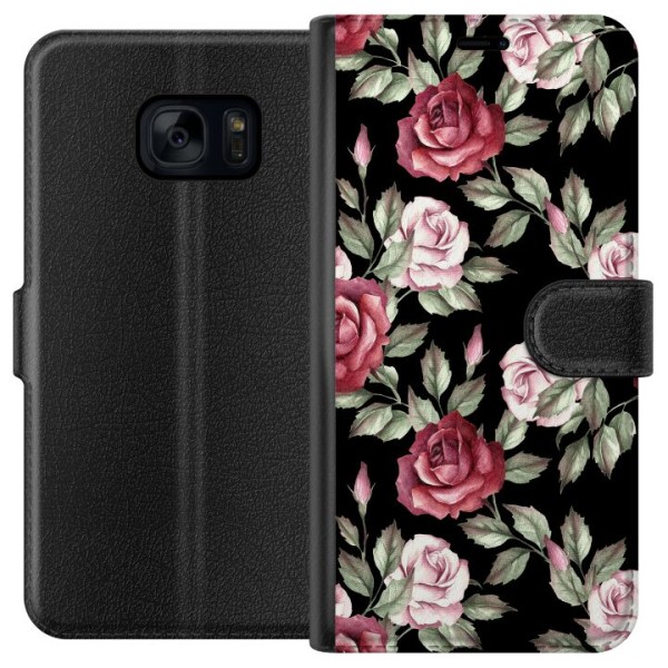 Samsung Galaxy S7 Lommeboketui Blomster
