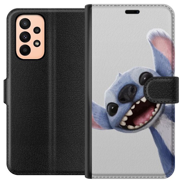 Samsung Galaxy A23 Tegnebogsetui Stitch i fart - Kawaii-design til fans & børn