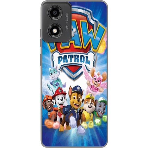 Motorola Moto E14 Läpinäkyvä kuori Paw Patrol