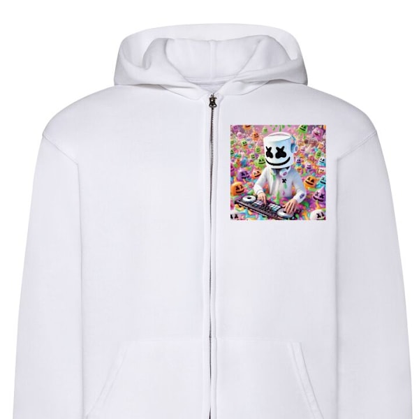 Zip-Hoodie | Hættetrøje med Lynlås til Voksne Fortnite hvid S
