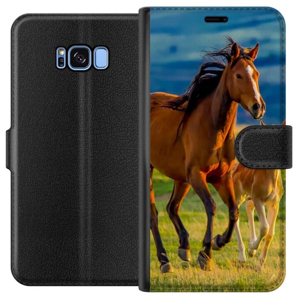 Kompatibelt Plånboksfodral till Samsung Galaxy S8 Running Horses