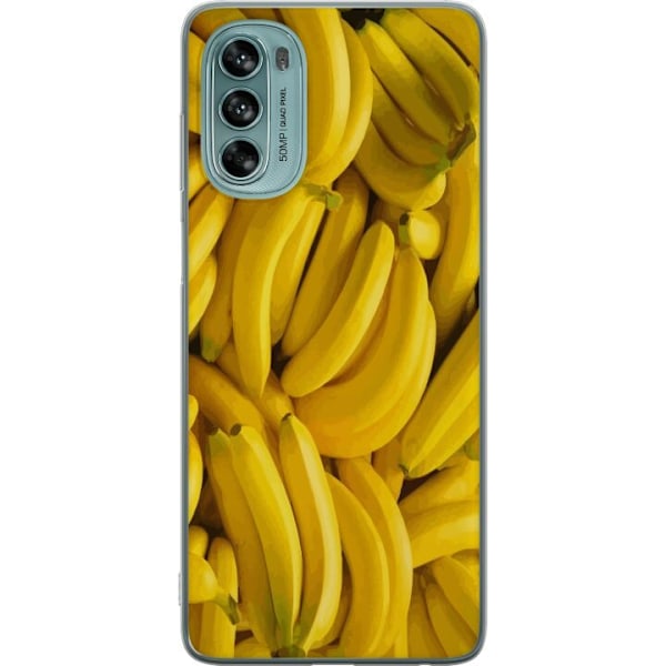 Motorola Moto G62 5G Gennemsigtig cover Banan mønster