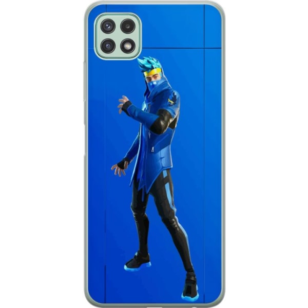 Samsung Galaxy A22 5G Gennemsigtig cover Fortnite - Ninja Blue