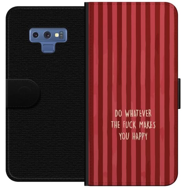 Kompatibel Tegnebogsetui til Samsung Galaxy Note9 Gör det som gör dig glad rød