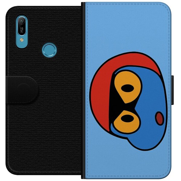 Huawei Y6 (2019) Lompakkokotelo Bold Bot Head