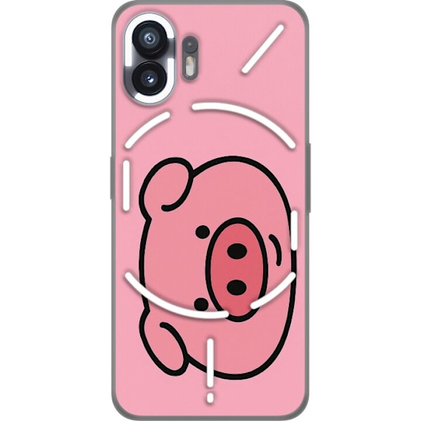 Nothing Phone (2) Läpinäkyvä kuori Kawaii Piggy