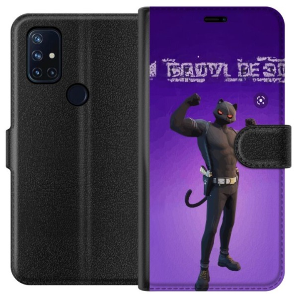 OnePlus Nord N10 5G Tegnebogsetui Fortnite - Meowscles
