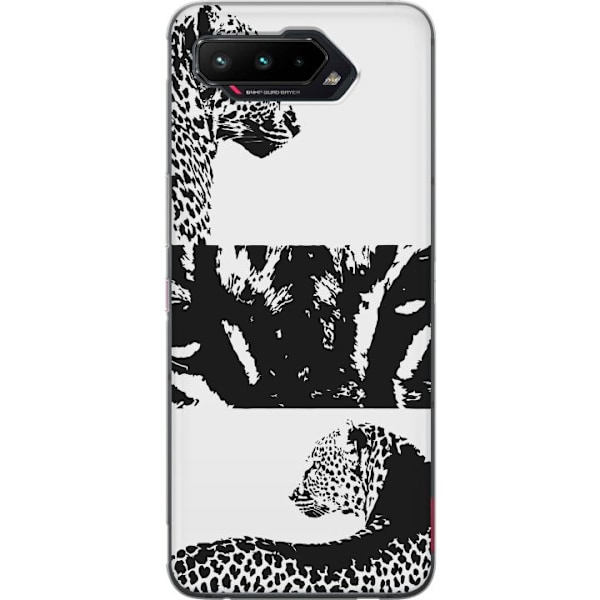Asus ROG Phone 5 Läpinäkyvä kuori Leopard Faces