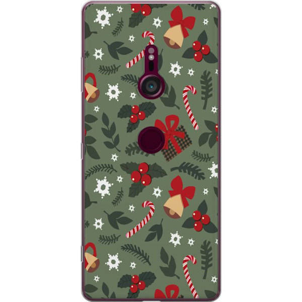 Sony Xperia XZ3 Gennemsigtig cover Glædelig Jul mønster