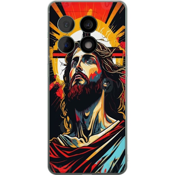 OnePlus 10 Pro Läpinäkyvä kuori Jeesus ja Kortti - uskonnol