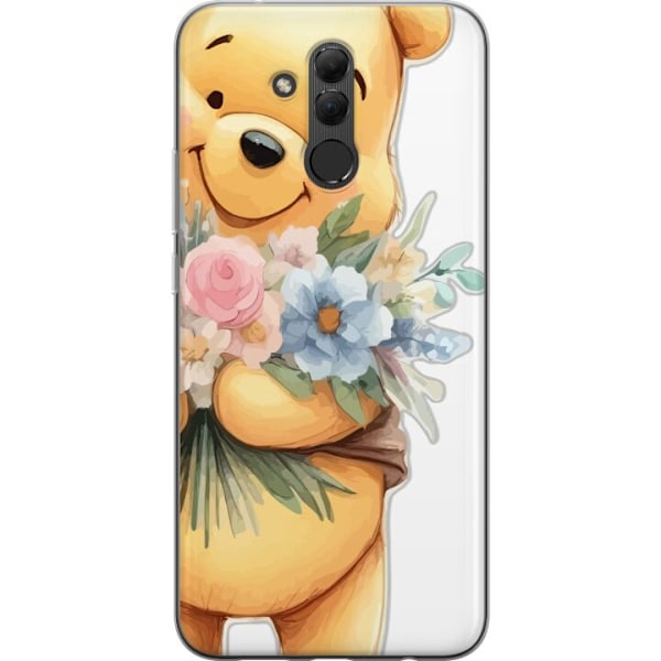Huawei Mate 20 lite Gjennomsiktig deksel Nalle Puh med blomste