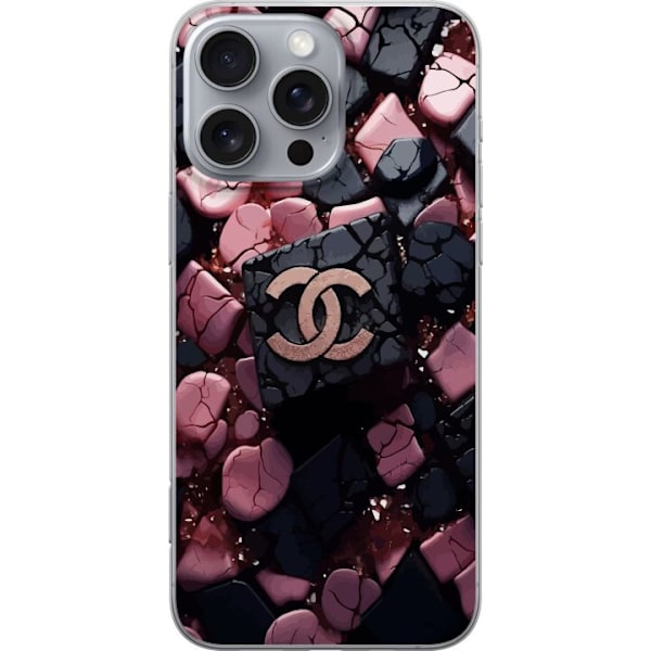 Apple iPhone 16 Pro Max Gennemsigtig cover Chanel Sort og Lyse