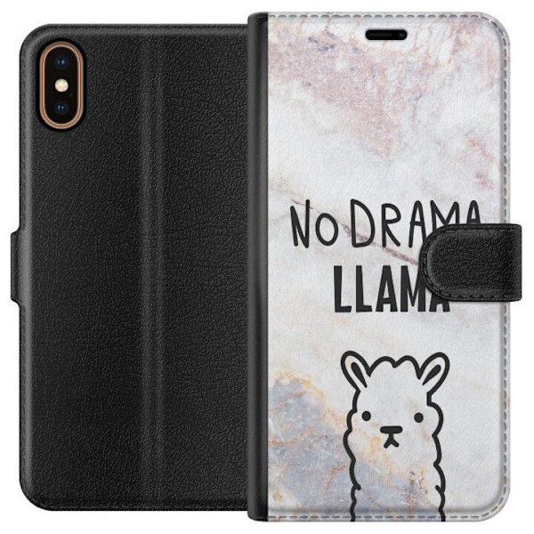 Apple iPhone XS Tegnebogsetui Llama Marmor