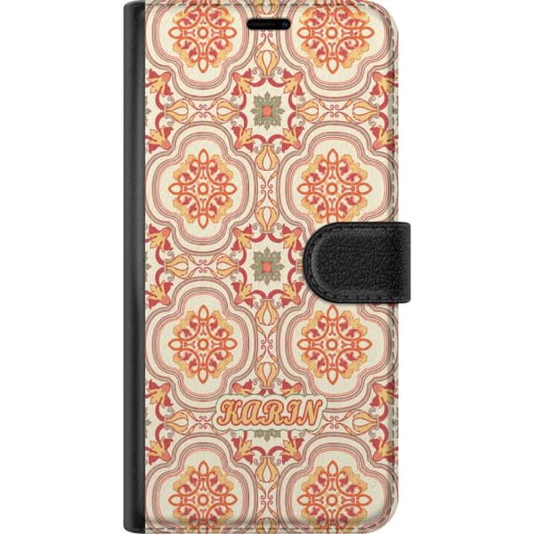 Kompatibel Tegnebogsetui til Apple iPhone 11 Pro Max Koralfarvede ornamenter orange