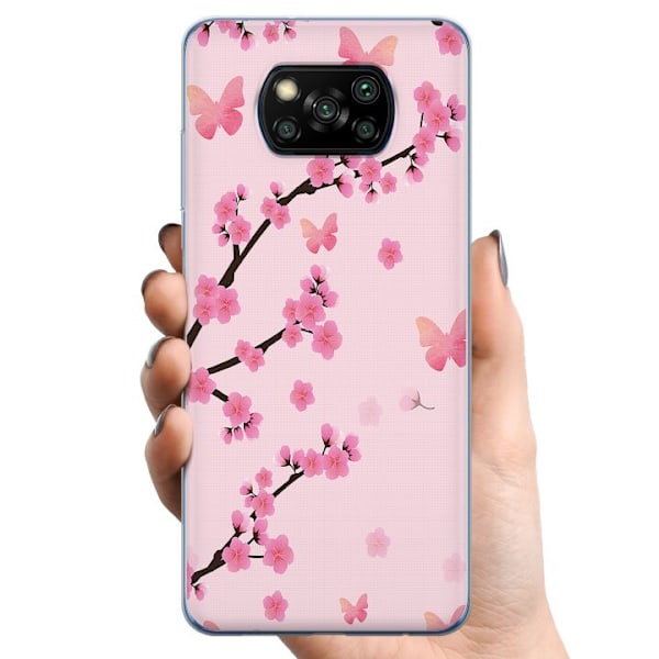 Xiaomi Poco X3 NFC TPU Mobilskal Blommor