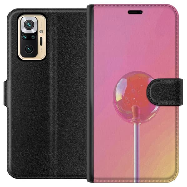Kompatibel Tegnebogsetui til Xiaomi Redmi Note 10 Pro Blank lyserød pinde mod blød pastelbaggrund pink