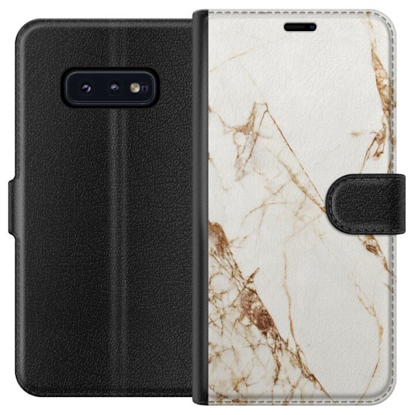 Samsung Galaxy S10e Tegnebogsetui Hvid marmor